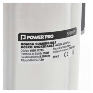 BOMBA SUMERGIBLE INOX AGUA LIMPIA POWER-PRO SPI-075 220V - Imagen 4