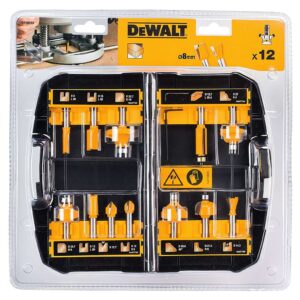 JGO.FRESAS MADERA 8 MM DEWALT DT90016-QZ 12 PZS. - Imagen 1