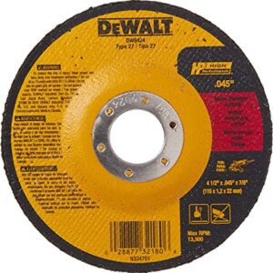 DISCO CORTE 4.1/2" X 1.1 X 22 DEWALT DW8424-AR METAL-AC.INOX