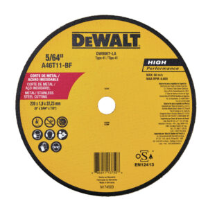 DISCO CORTE 9" X 1.6 X 22 DEWALT DW8067-AR METAL-AC.INOX T41 - Imagen 1