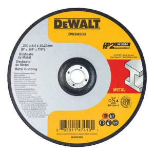 DISCO DESBASTE 9" X 6.4 DEWALT DW84903 METAL CD HP2 L/INDUST