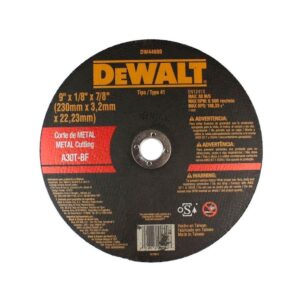 DISCO CORTE 9" X 1/8" X 7/8" DEWALT DW44600 METAL L/PROF. - Imagen 1